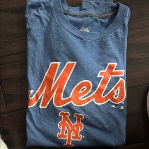 Majestic Blue Mets Short Sleeve Tee